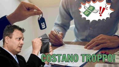 Soldi automobile costo sempre più elevato