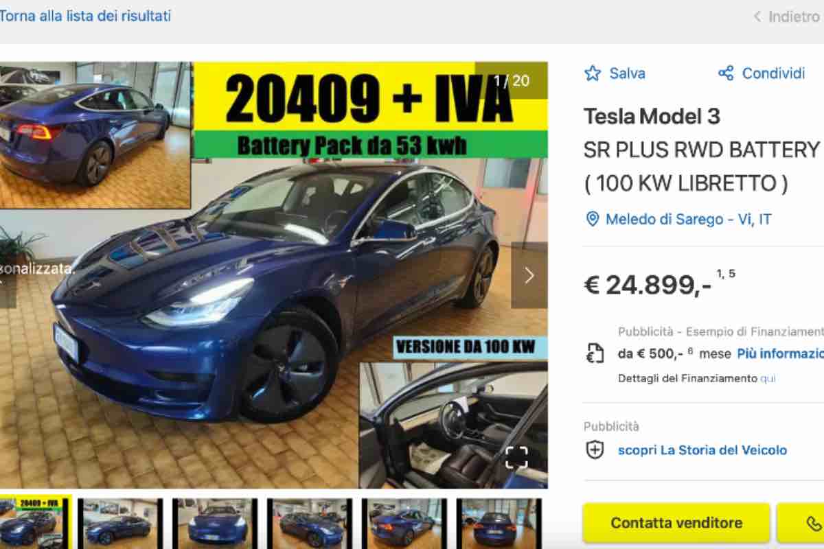 Tesla Model 3 sconto incredibile