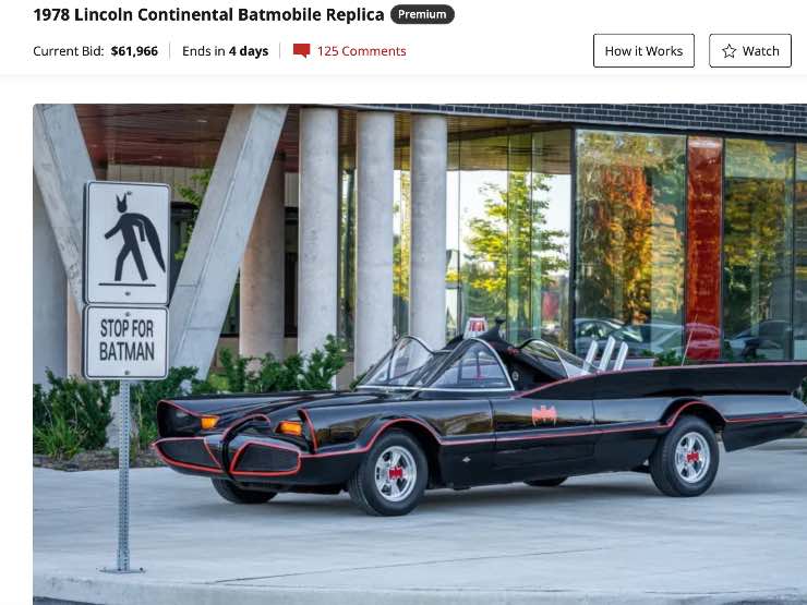 Auto Batmobile vendita