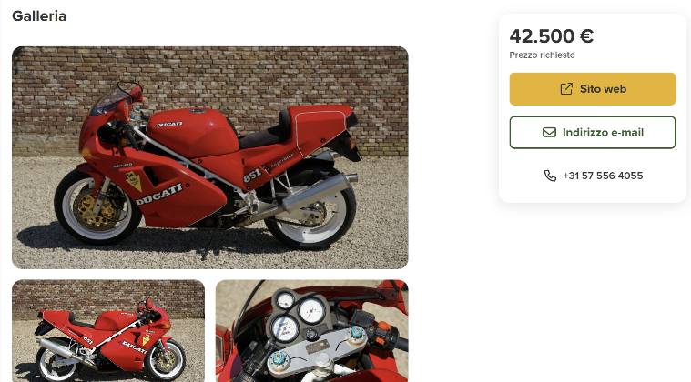 Una delle moto più iconiche degli anni 80 con pochissimi chilometri 