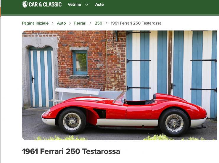 Ferrari TestaRossa 250 cabriolet